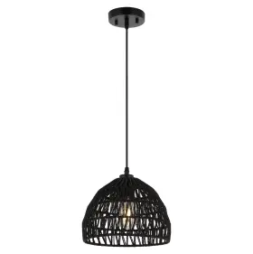 Jyl6513b Jonathan Y Campana 10.25 Inch 1-light Bohemian Modern Woven Rope/iron Le