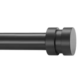 Jd-043 Joodxoe 12-20 Inch Short Adjustable Matte Black Curtain Rods 1 Diameter Heavy Du
