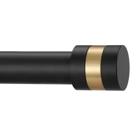 Jd-064 Joodxoe 1inch Diameter Single Curtain Rods With Decorative Finials 36-72inch Matte B