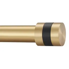 Jd-097 Joodxoe 1inch Diameter Single Curtain Rods With Decorative Finials 72-144inch Warm G