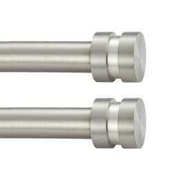 Joodxoe Jd-105 2 Pack Single Curtain Rods 1inch Diameter Telescoping Drapery Window Curta Inch