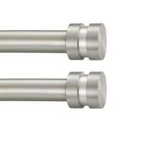 Jd-105 Joodxoe 2 Pack Single Curtain Rods 1inch Diameter Telescoping Drapery Window Curta Inch