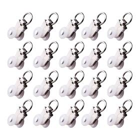 Jos & Haz Mf016-20run Straight Curtain Track Runners And Accessories White 20 Pack Smooth Gliding
