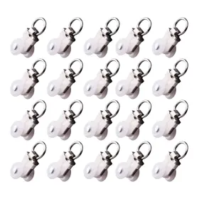 Mf016-20run Jos & Haz Straight Curtain Track Runners And Accessories White 20 Pack Smooth Gliding