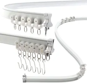 Mw803 Jos & Haz Aluminum Flexible Curtain Track 3ft-6.6ft / 2 Meter-bendable Ceiling Fo
