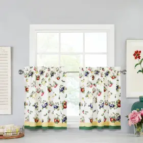 Josie Accessories Inc. 739550330656 Villeroy And Boch French Garden Kitchen Curtain Tier Set Multi-color 30 Inch W X 36