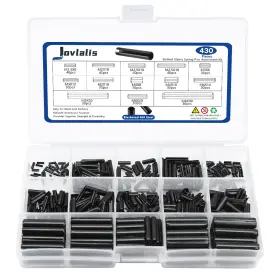 Jovlalis 707713973095 430 Pcs Roll Pin Set Slotted Metric Spring 430pcs Black