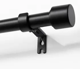 Jd-24003 Joydeco Curtain Rods For Windows 32-120 Inch Adjustable Black