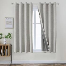 Joydeco Jd21002-owh-63-42w Blackout Curtains 63 Inch Length Living Room Curtain 2 Panels Set G