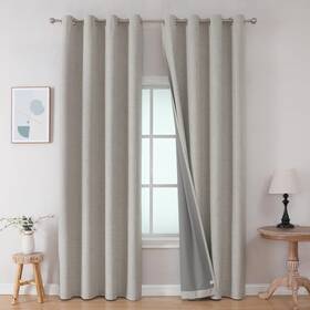 Joydeco Jd21002-owh-95-42w Blackout Curtains 95 Inches Long 2 Panels Burg Room Darkening Curtai
