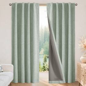 Joydeco Jd21020-sgrn-120 Blackout Curtains For Bedroom - 120 Inch Long 100% Light Blocking 2 P
