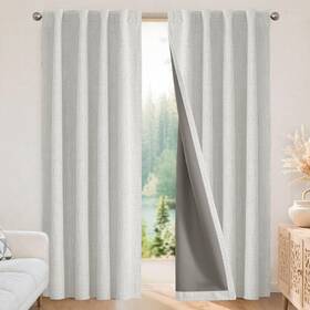 Joydeco Jd21020-wh-96 Blackout Curtains 96 Black Thermal Insulated Room Darkening 2 Panels