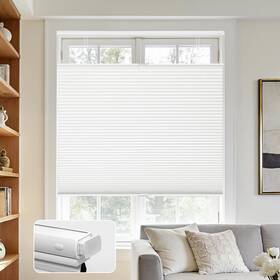 Joydeco Sc0030-wh-34-64 No Tools Drill Blinds For Indoor Windows Cordless Window C