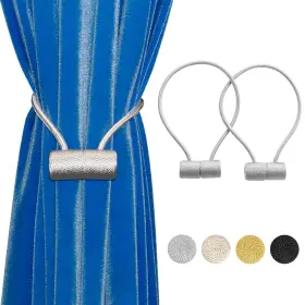 Joysusie 688209970500 2 Pack Magnetic Curtain Tiebacks The Most Convenient Drape Tie Backs Europea