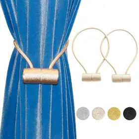 Joysusie 688209970517 Magnetic Curtain Tiebacks The Most Convenient Drape Tie Backs European Style