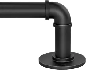 Clg-25xkfl-65105h Joyultra 1 Inch Industrial Curtain Rods For Windows 48 To 84 65-105 Black