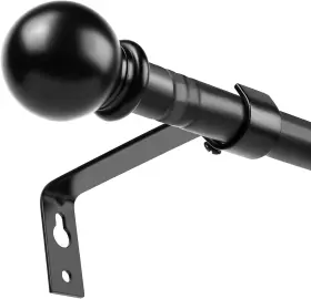 16-rn48b Jpm Curtain Rods For Windows 30 To 46 5/8 Inch 30-46&apos &apos Black