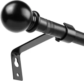 16-rn62b Jpm Curtain Rods For Windows 30 To 62 5/8 Inch 30-62&apos &apos Black