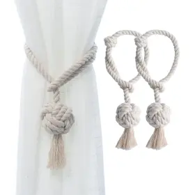 16881111 Jqwupup 2 Pack Rustic Curtain Tiebacks - Outdoor Drapery Holdbacks Holders