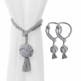 Jqwupup 761895979092 2 Pack Rustic Curtain Tiebacks - Outdoor Drapery Holdbacks Holders