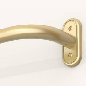 Jrzoo Gold-72-144 Wrap Around Curtain Rods Gold Blackout Heavy Duty Pole For Windows 7