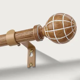 Wood-30-88 Jrzoo Wood Curtain Rods For Windows 48 84 Inches 1 Inch Heavy Duty Adjustable Farmh