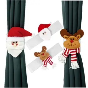 Juaeyidds 760839927960 2 Pieces Christmas Curtain Buckle Xmas Tie Backs Holdbacks