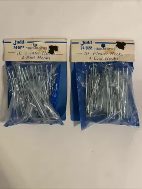 24-5122 Judd Vintage 10 Drapery Pleater Hooks 4 End Heading By Lot Of 2 Packs