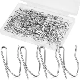 Chd001 Junreox 58pcs Curtain Hooks For Drapes Premium 1.25in Rustproof Drapery P