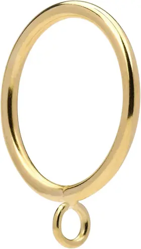 Jushengxmx 744110618068 24 Pcs Gold 1.5-inch Inner Diameter Metal Curtain Rings With Eyelets Fits