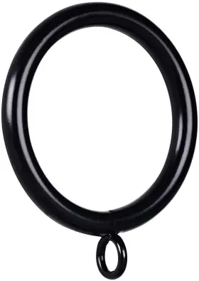 Jushengxmx 778299350945 Metal Curtain Rings With Eyelet 1.49 Inch Inner Dia Fits Up To 1 1/4-inch Rod Bla