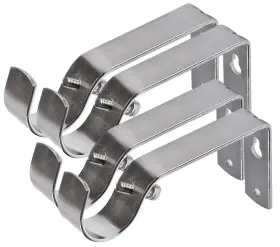 Jushengxmx 791533373272 Fix Curtain Rod Bracket Set Of 4 For 1 Or 1/8 Inch Rods - Satin Nickel