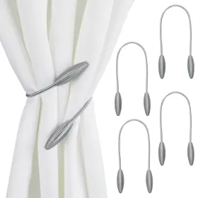 Juvale 194425292796 2 Pairs 21-inch Rope Curtain Tiebacks Holdbacks For Drapes Light Gray