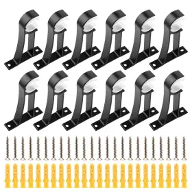 16379205612033 Kakalote Curtain Rod Brackets Set Of 12 Aluminium Alloy Wall And Ceiling Mou
