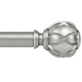 Kamanina 010310468 Curtain Rods For Windows 48 To 84 Inch 48-84 Antique Silver