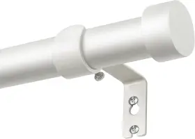 010310796 Kamanina White Curtain Rods For Windows 48 To 84 Inch 4-7 32-86 Ivory