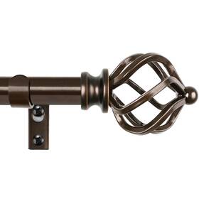 Kamanina 010340499 Curtain Rods For Windows 66 To 120 Inch 3/4 66-120 Bronze