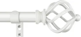 010340682 Kamanina Curtain Rods For Windows 66 To 120 Inch 66-120 Ivory White