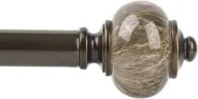 010350567 Kamanina 1 Inch Curtain Rods For Windows 72 To 144 Inches 72-144 Bronze