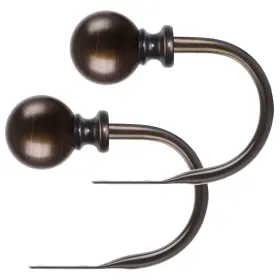 Kamanina 602299687728 Decorative Curtain Drapery Holdbacks Bronze Round Finials Window Hol