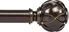 Ka-010010025 Kamanina Single Curtain Rod 32 To 58 32-58 Inch Antique Bronze