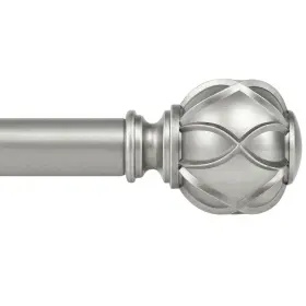 Ka-010020030 Kamanina Curtain Rods For Windows 48 To 84 Inch Antique Silver Heavy Duty Cu