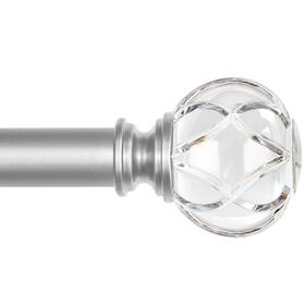 Kamanina Kb-060050106-us-f1 1 Inch Curtain Rod For Windows 32 To 58 2.6 32-58 Silver