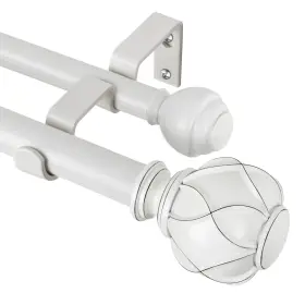 Kb09qqb8fsp Kamanina 1 Inch Double Curtain Rods For Windows 72 To 144 Inches 6-12 Feet A
