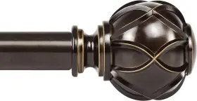 Tw-010010005-kam-us-f1 Kamanina 1 Inch Curtain Rod Telescoping Single 36-72 Antique Bronze