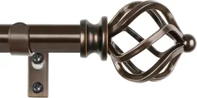 Tw-010300325-us-f2 Kamanina Bronze Curtain Rod 32 To 58 32-58 Inch Antique