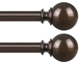 Tw-010300642-us-f1 Kamanina 2 Pack Curtain Rods 32 To 58 Inch 2.6-4.8ft 7/8 Single Heavy