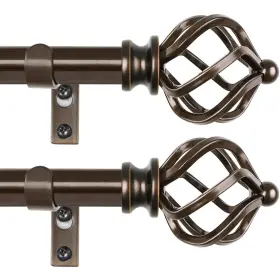 Tw-010310516-us-f1 Kamanina 2 Pack Curtain Rods 32 To 86 Inches 2.6-7.1ft 3/4 Inch Ro