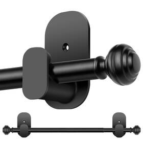Kamanina Tw-010310782-us-f2 Curtain Rods No Drilling For Windows 32 To 86 Inches 32-86 Inch Black
