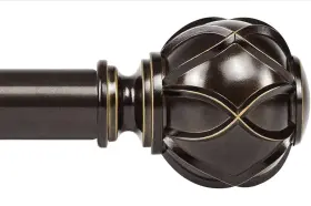 Tw-010340539-us-f1 Kamanina Curtain Rods For Windows 66 To 120 Inch 7/8 66-120 Antique Bronze